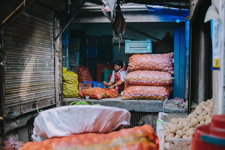 Trái cây tươi trên kệ